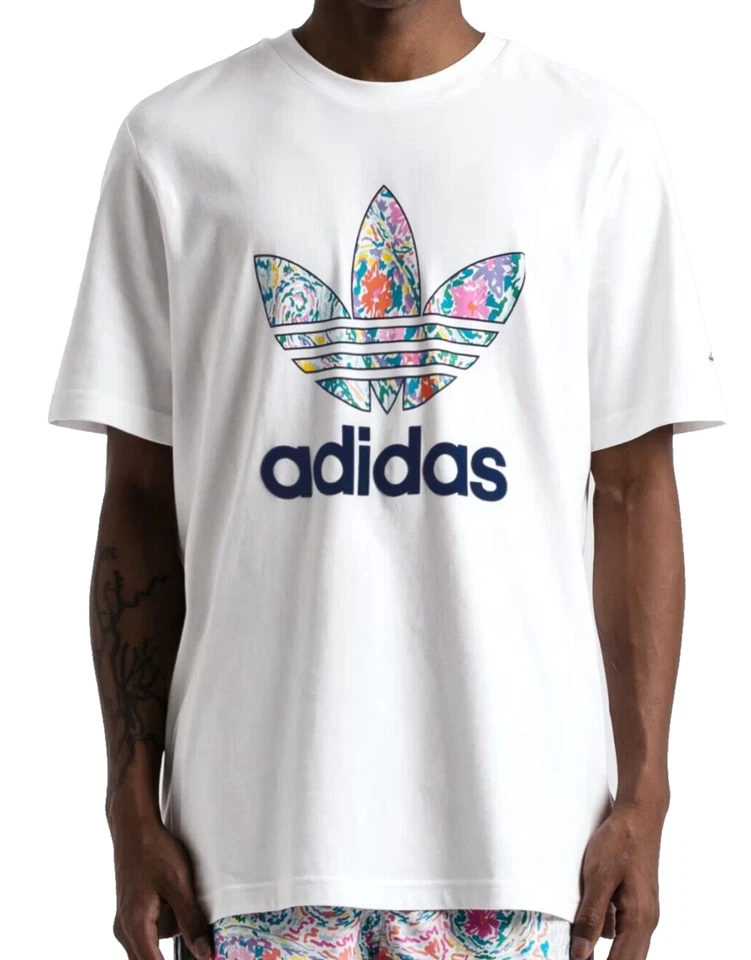 Camiseta Noah x Adidas Consortium Floral Logo Paisley GS1389 Deadstock Nueva con Etiquetas Talla XL Foto 3 de 4