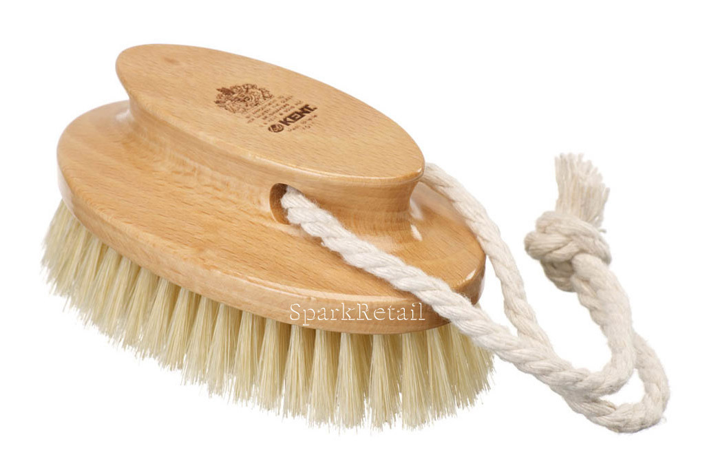 Kent Beechwood Exfoliating SHOWER BRUSH Natural Bristle Body Scrubber FD11