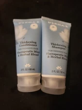 Derma E Thickening Shampoo & Conditioner Set 2 oz each Travel Thinning Hair Mint