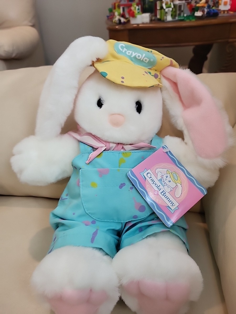 Hallmark Crayola White Easter Bunny Plush Vintage 1990 NWT Rabbit B-25 free ship Hallmark Crayola White Easter Bunny Plush Vintage 1990 NWT Rabbit B-25 free ship