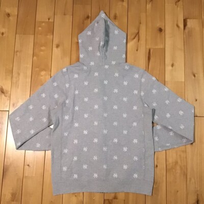 BAPE × NEIGHBORHOOD LOGO full zip hoodie gray A Bathing Ape Size S