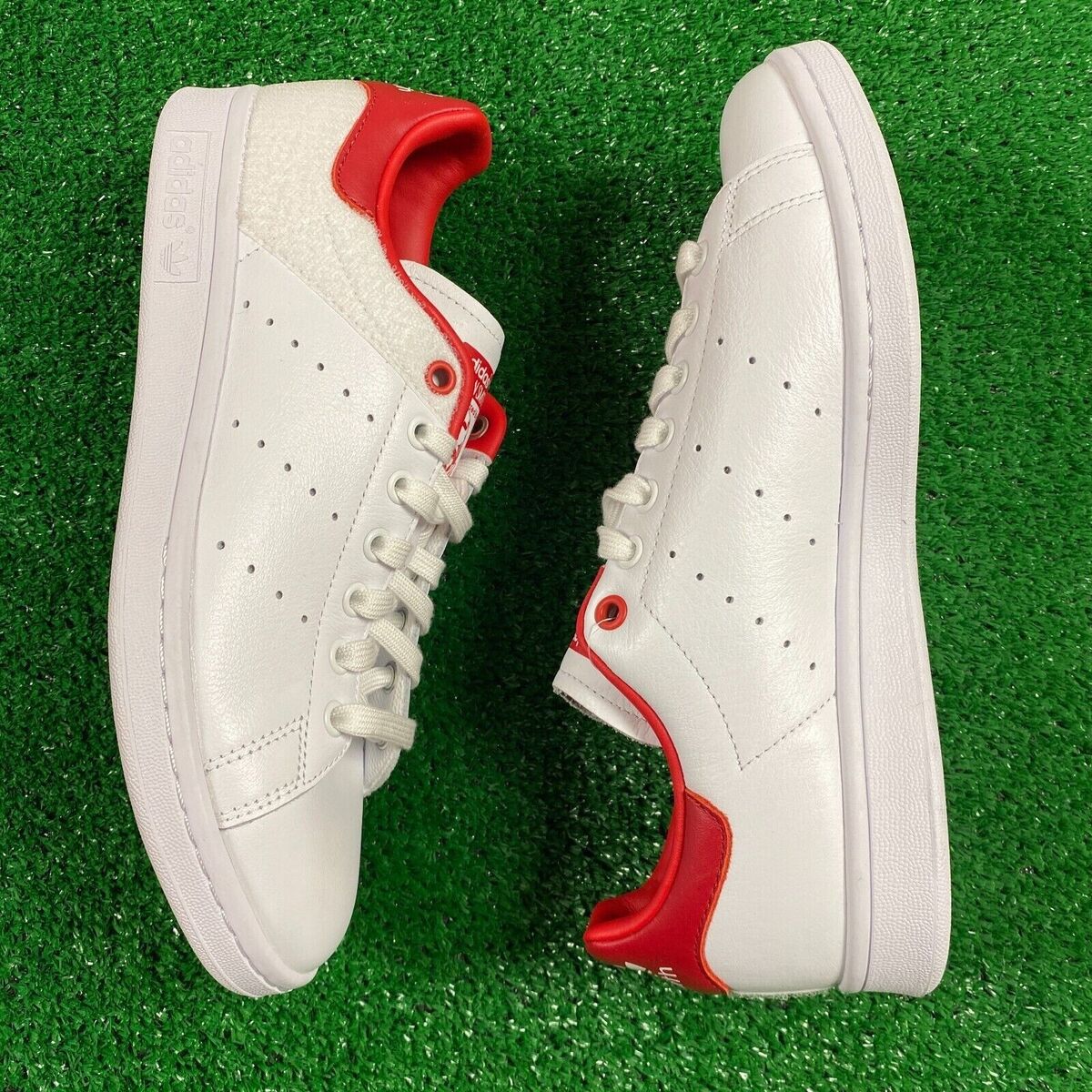 Adidas Originals Stan Smith OG Mens Casual Shoes White Red Adidas Originals Stan Smith OG Mens Casual Shoes White Red