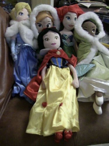 Disney Store Disney Princess soft Doll bundle of 5, 21 inch with cloak/capes - 第 1/12 張圖片
