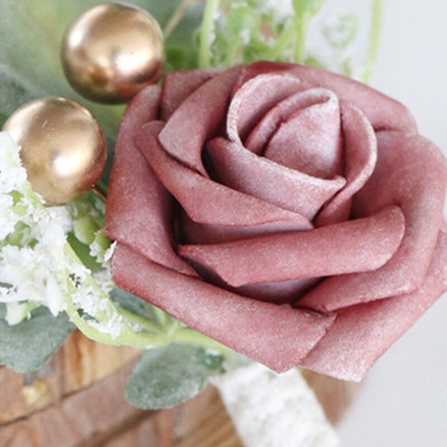 Artificial Rose Flower Groom Boutonniere Corsage Wedding Flower Mens Suit Decorⓧ - Picture 9 of 25