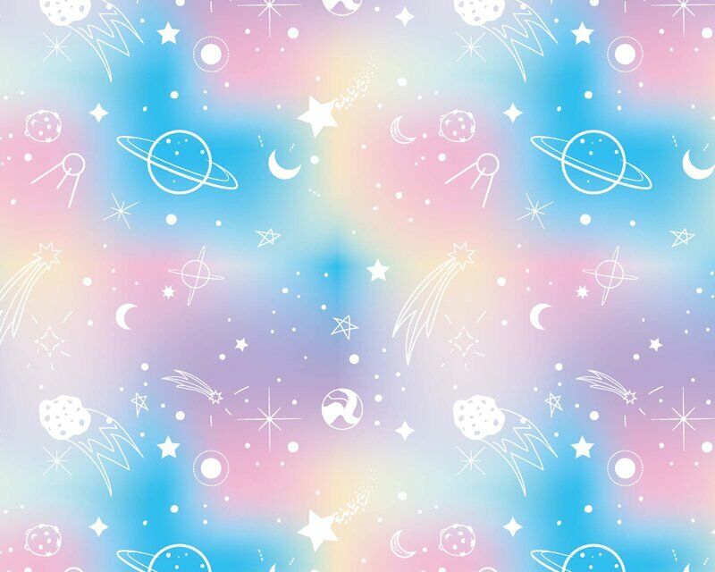 Pastel Galaxy space Cotton fabric dressmaking curtain quilting ...