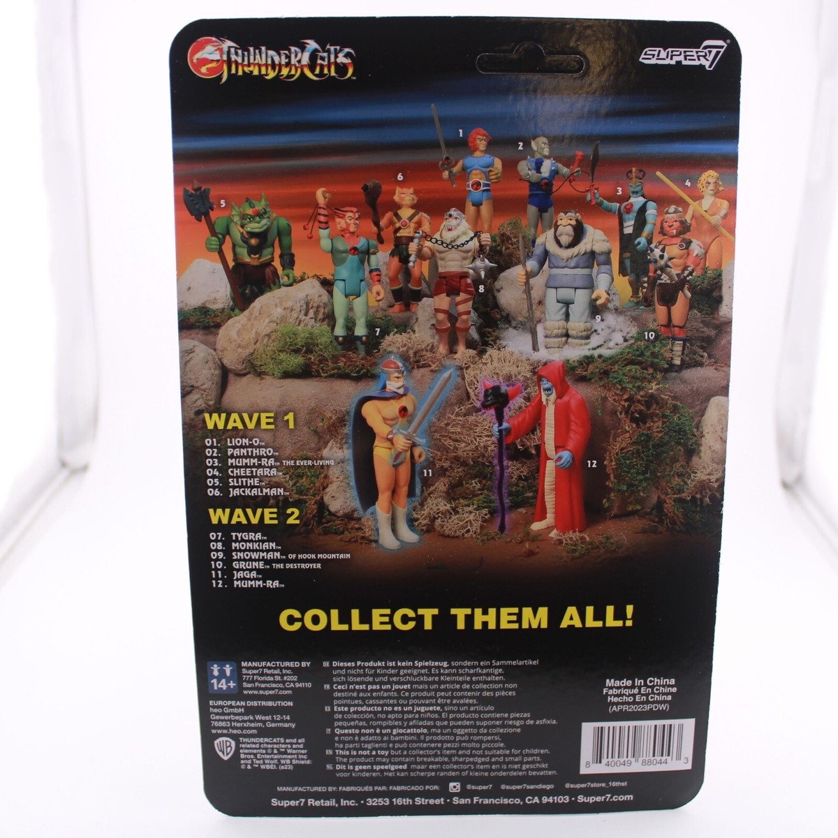 Thundercats Lion-O Ice Thaw Color Changing Super 7 Reaction 3.75