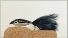 Black Epoxy Minnow, Fry Pattern Trout Flies size 10 choose amount, Marabou Tail