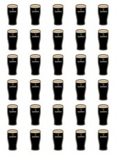Edible Guinness Glass x 30 Cupcake Toppers Edible Wafer Paper Fairy Cake Toppers