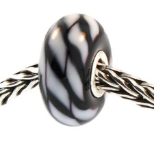 Authentic Trollbeads Glass 61395 Zebra :1