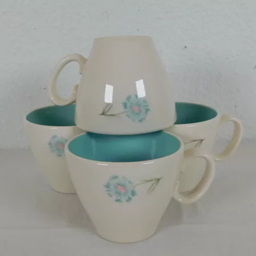 Ever Yours Boutonniere Set of 4 Coffee Tea Mug Cup O Handle Smith Taylor TS&T