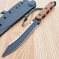 TOPS Ranger Bootlegger 2 Fixed Knife 5" Full 1095HC Steel Blade Micarta Handle
