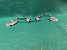 Vintage Chrome Outside Rear View Mirrors Pair 1940-50s Pinch Weld Mount Rt-lt