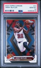 2023-24 Topps Chrome #21 Jimmy Butler Heat graded PSA 10 Gem Mint Pop 1