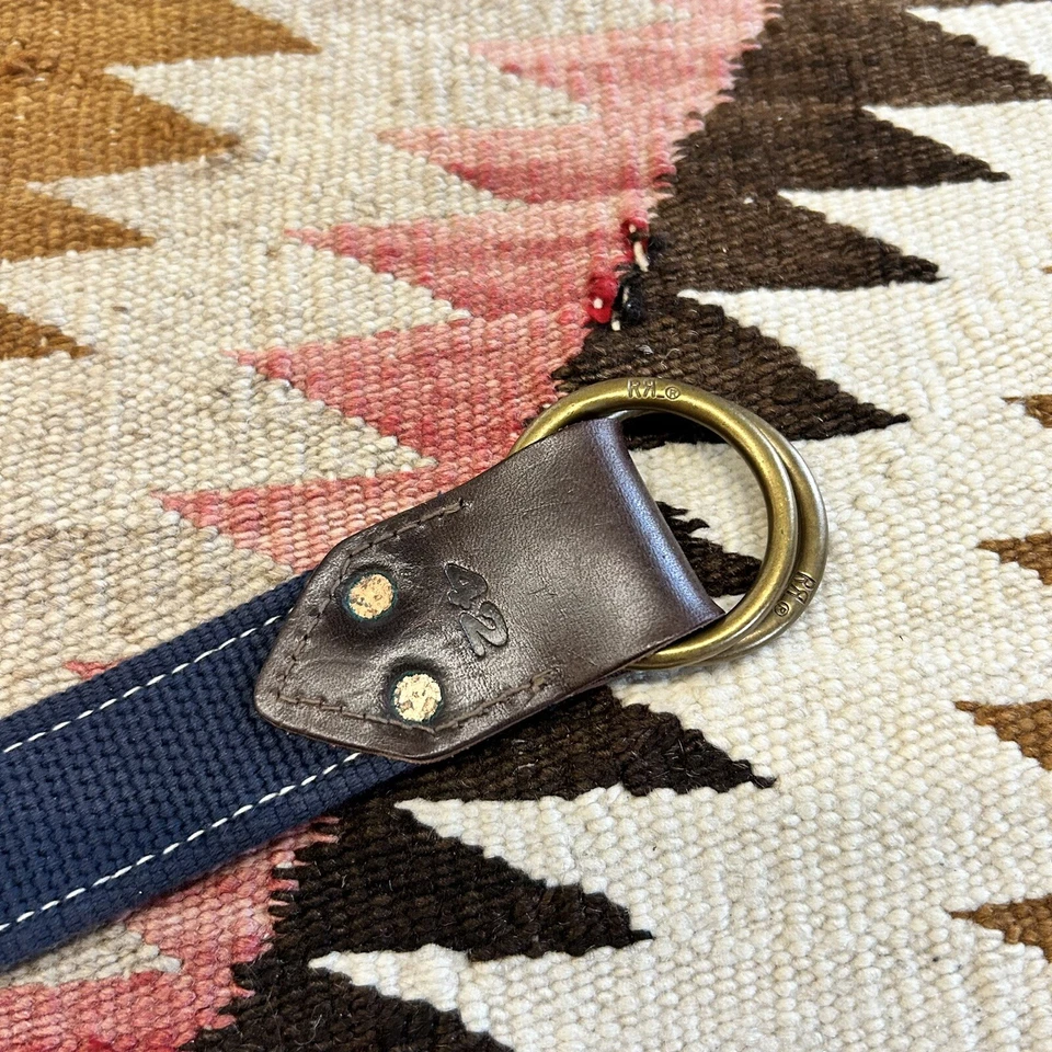 Cinturón RRL Doble RL Tejido Algodón Bordado Talla 42 Foto 3 de 4