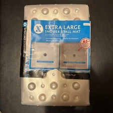 65% MORE COVERAGE! SlipX Solutions Solid White Extra Large Shower Mat (27")