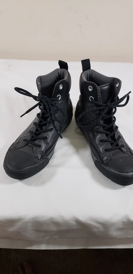 Zapatos de caña alta Converse Chuck Taylor All Star 650007C Juniors 5 negros grises Foto 4 de 4