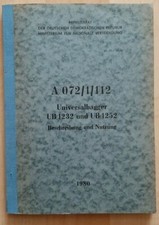 NVA Vorschrift A 072/1/112 Universalbagger UB 1232 und UB 1252  1980