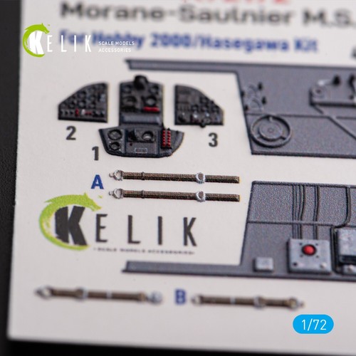 Morane-Saulnier M.S.406 Decalcomanie 3D per Hobby 2000/Hasegawa model kit 1:72 K72172 - Foto 4 di 6