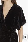 & Other Stories Velvet Wrap Dress Black 0