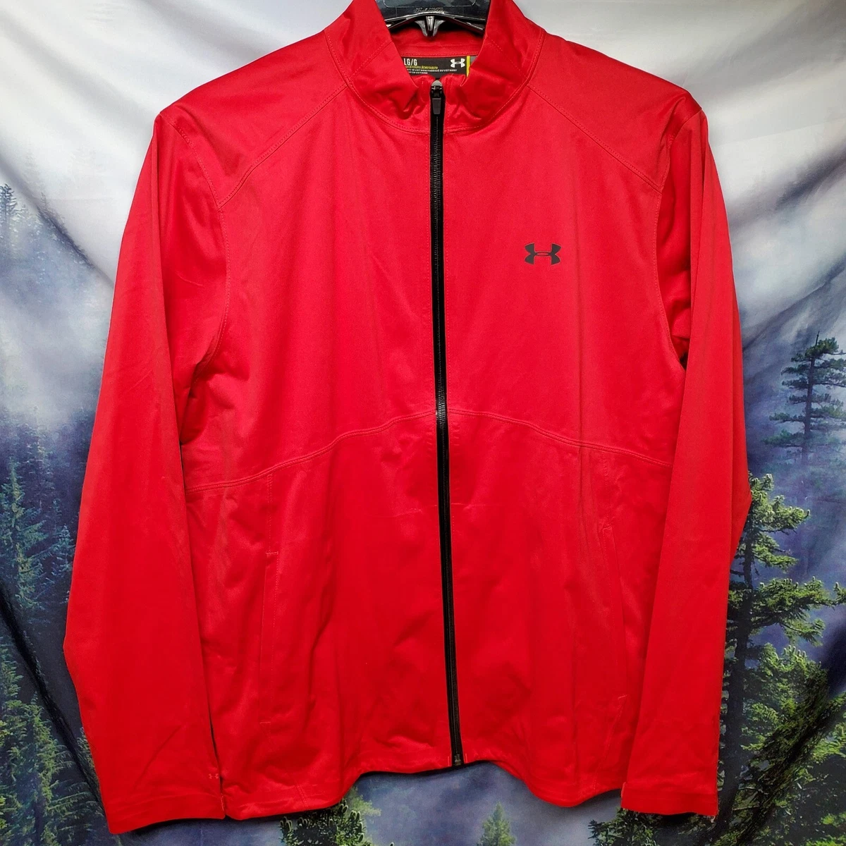 Under Armour 1281281 Storm 3 Mens Large Solid Red Waterproof Rain Golf  Jacket | eBay
