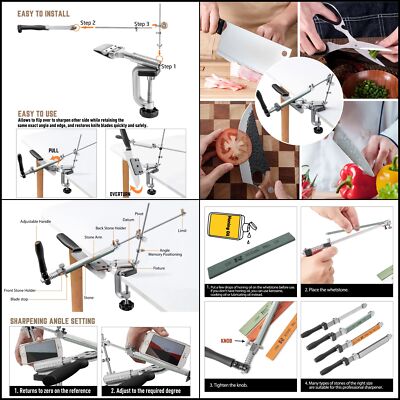 RUIXIN PRO RX-008 Knife Sharpener - 10 Whetstones 360° Rotation