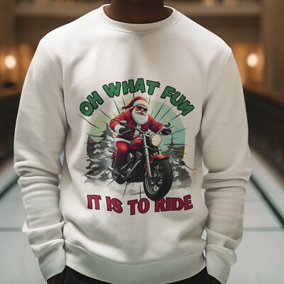 Christmas Sweatshirt Motorcycle Hoodie-Biker Clause Sweatshirt, Gift for Him Her
