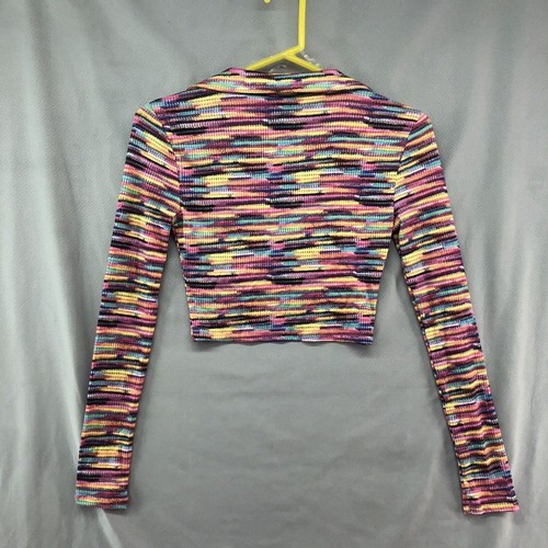 Camicetta crop manica lunga multicolore Rue21 nuova giovane adulto taglia XL donna estiva - Foto 5 di 12