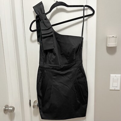 open lace back dress French Connection Women's One-Shoulder-Bow Dress MSRP $128 – DGFOutlet main image 1