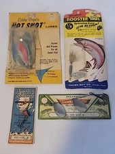 Lot Of 4 Vtg NOS Wordens Rooster Tail Yakima Bait Co/Eddie Pope Hotshot/ Pfluger