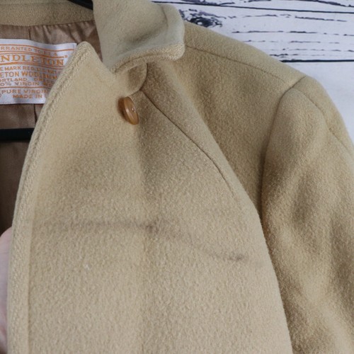 Pendleton Long Wool Coat Womens S Open Belted Vintage 80s Classic Collared - Picture 6 of 24