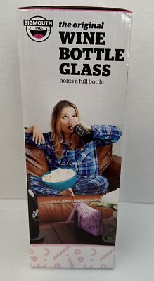 The Original Wine Bottle Glass New in Box Bigmouth Inc Holds Full Bottle NIB