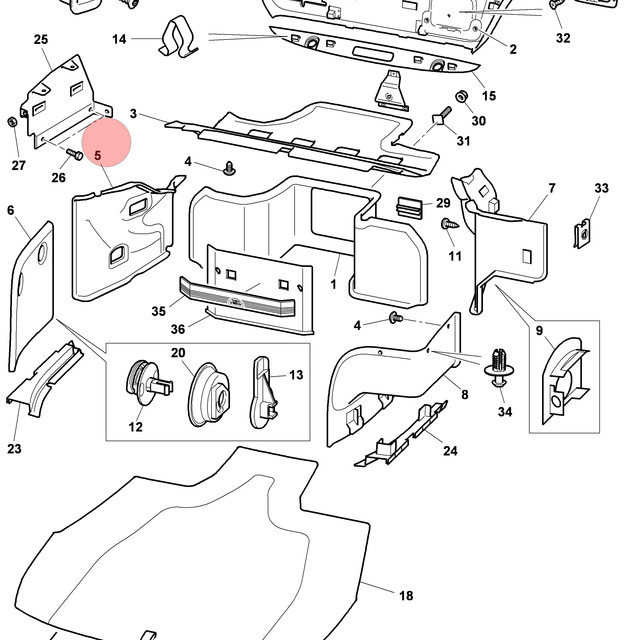 07-13 BENTLEY CONTINENTAL GTC REAR LEFT INSIDE TRUNK PANEL CARPET COVER OEM