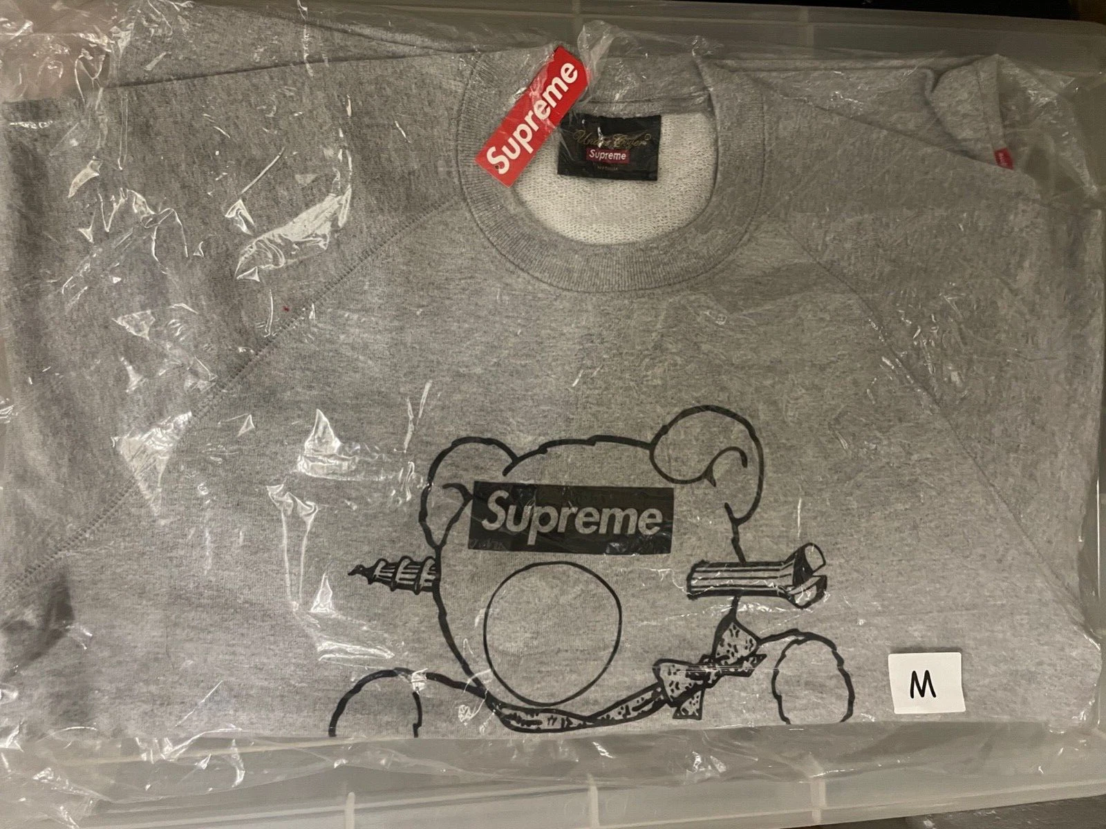 BOITE À PULLS SUPREME UNDERCOVER BEAR CREWNECK LOGO MOYEN FLAMBANT NEUF RARE SS15