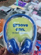 NEW - Onn. Wired on-Ear Headphones Blue Sealed New Blue