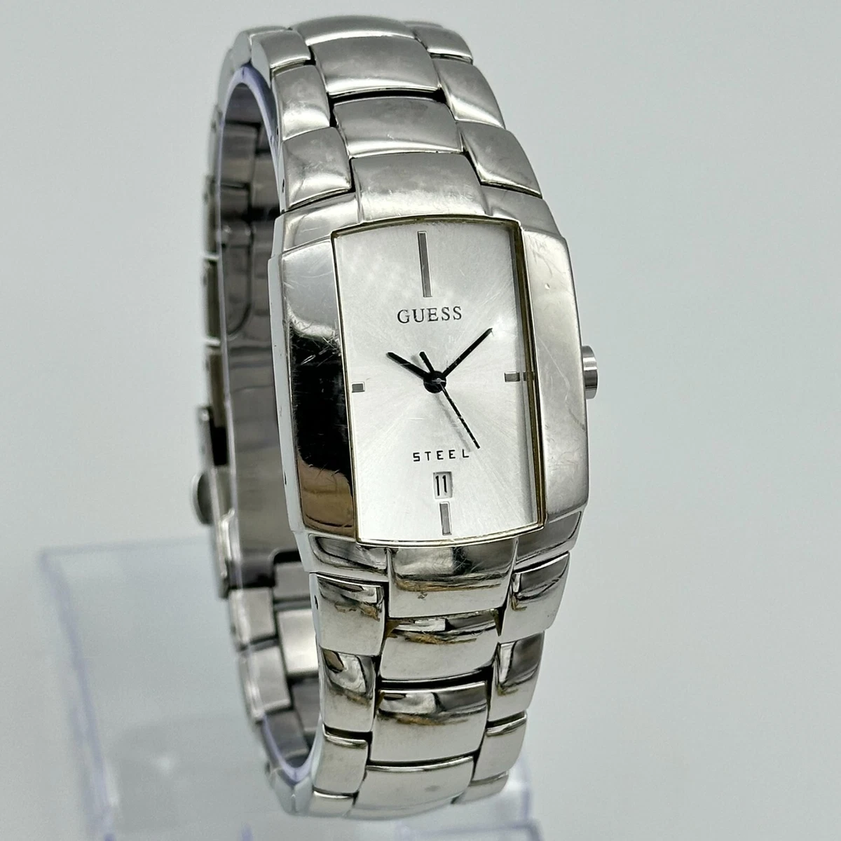 Guess men's stainless top steel bracelet watch