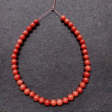 Mediterranean 100 Natural Red Coral Beads Italian Sea Coral Beads Loose Gemstone