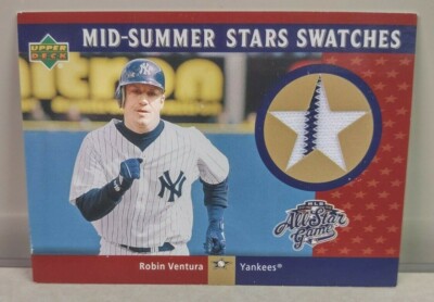 2002 UD Mid-Summer Stars ROBIN VENTURA Yankees Game Worn STRIPED