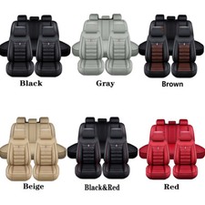 For Ford Full Set Car 5 Seat Covers Deluxe Pu Leather Front Rear Protector Pad For Ford Full Set Car 5 Seat Covers Deluxe Pu Leather Front Rear Protector Pad