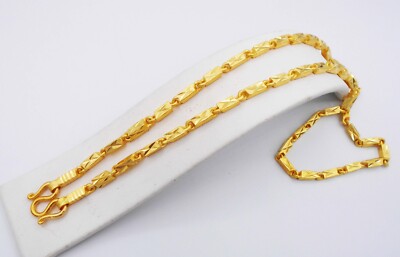 Chain 22K 23K 24K THAI BAHT GOLD GP NECKLACE 24 INCH 50