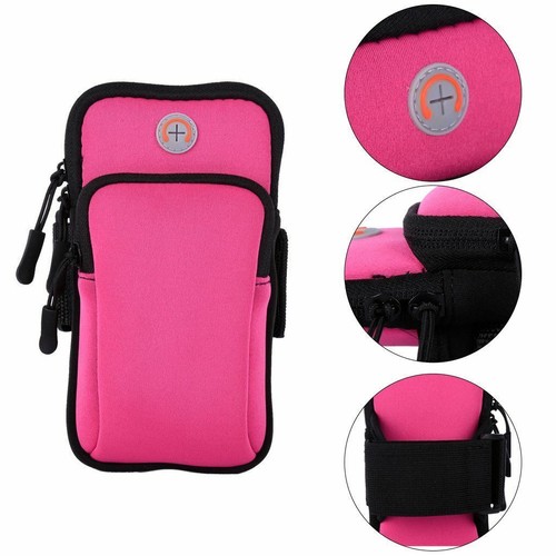 Brassard de sport course jogging gym brassard étui à clés pochette support téléphone portable sac - Photo 4 sur 16