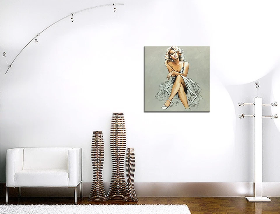 ORIGINAL Acryl Bild Gemälde Frau Abstrakt Malerei Kunst Modern Erotik HANDGEMALT - Bild 3 von 4