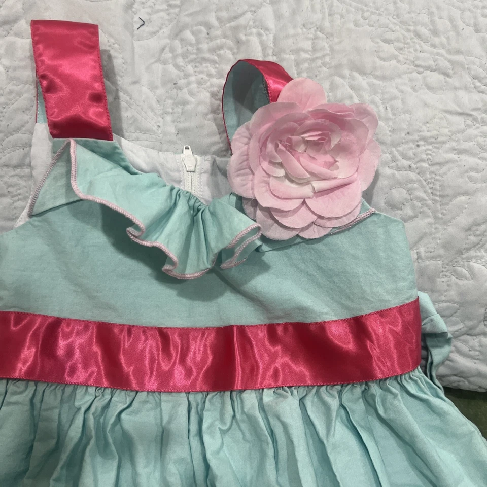 Vestido Jessica Ann de paisaje urbano forrado con volantes sin mangas con faja talla 4 Foto 3 de 4