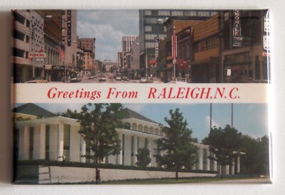 Greetings from Raleigh North Carolina FRIDGE MAGNET travel souvenir style C