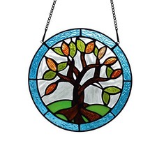 Tree of Life Stained Glass Window Hangings,Tree of Life Suncatchers Home Deco...