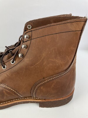Red Wing Iron Ranger 8111 Cap Toe Leather Boots Mens Cork Brown Sz