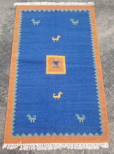 Vintage Traditional Handmade Beautiful Berber Kilim Floor Rug Carpet 154x95 cm