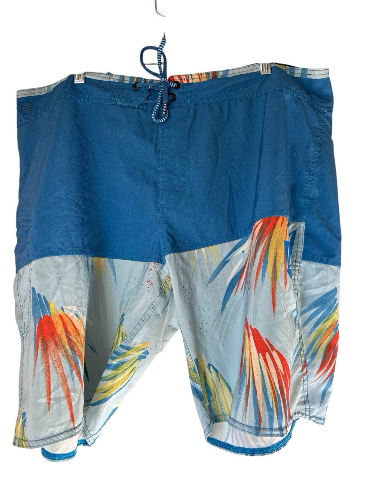 Volcom Men's Mod Tech Board Shorts Size 40 Blue Tropical Swim Surf Stretch