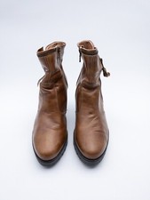 Bottes En Cuir Italien Nero Giardini Marron - Taille 39 - Talon 6 Cm - Occasion En Bon état