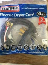 Lot of 5 Certified Appliance Model 90-2020LG 4 ft 4 Wire Electric Dryer Cord