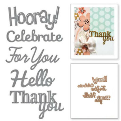 Letter Word Metal Cutting Dies Scrapbook Paper Card Template Embossing Stencil